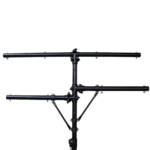 ProX height adjustable DJ lighting stand rear panel showing support structure and adjustment mechanisms