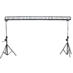 ProX portable crank lighting stand system with adjustable height and included T-bars triangle truss in professional setup