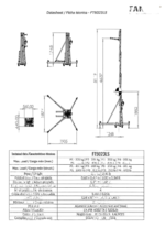 ProX LoadSense FANTEK front loading lifting line array tower system dimensional diagram specifications