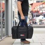 ProX MANO Series protective bag with padded interior compartments and carrying handles, detail view