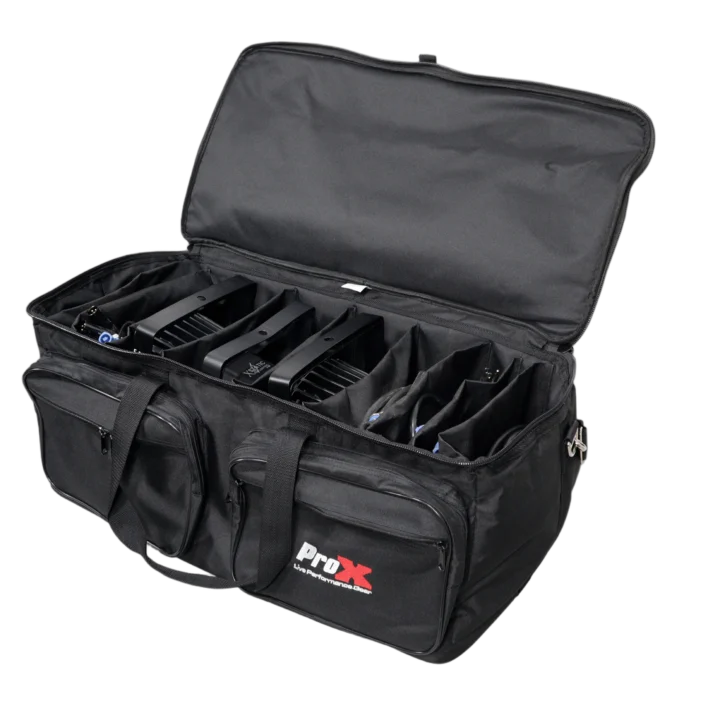 ProX MANO large utility carry bag with organizing dividers, front view showing cable storage compartments