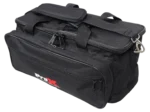 ProX MANO utility carry bag organizer with dividers holding cables, microphones, LED lighting, and pro audio accessories