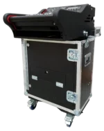 ProX MIDAS M32R flip-ready hydraulic console case with retractable lifting mechanism and compact 1U rack design