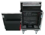 ProX MIDAS M32R flip-ready hydraulic console flight case dimensional specifications and measurements diagram