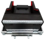 ProX MIDAS M32R flip-ready hydraulic console flight case dimensional specifications and measurements diagram