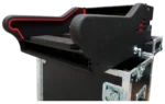 ProX MIDAS M32R flip-ready hydraulic console flight case with dimensional measurements and specifications