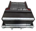 ProX MIDAS M32R flip-ready hydraulic console flight case dimensional specifications and measurements diagram