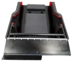 ProX MIDAS M32R flip-ready hydraulic console flight case dimensional specifications and measurements diagram