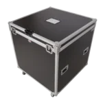 ProX 30-inch mirror ball flight case rear panel showing reinforced construction and hardware details