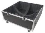 ProX 36-inch mirror ball flight case close-up showing protective padding and hardware detail