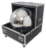 ProX 36-inch mirror ball flight case with wheels and removable top cover panels displayed