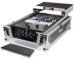 ProX road case with laptop shelf for Rane Seventy-Two mixer in professional DJ setup environment