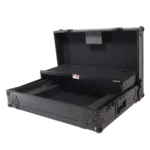 ProX ATA flight case for Mixon 8 Pro DJ controller with integrated laptop shelf and LED lighting in black