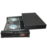 ProX flight case for Numark MixTrack 3 Pro controller with integrated laptop shelf compartment detail view