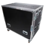 ProX mobile AV broadcasting studio workstation case rear panel with cable management and ventilation ports