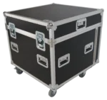 ProX Mobile Office Foldable Pro Desk Flight Case 60x30 dimensional diagram with measurements