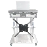 ProX XT-MMDJTV01 mobile DJ booth station with integrated TV mount and modular grid system
