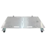 ProX 24 by 30 inch module base plate with locking casters installed on modular grid system