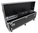 ProX motorized flight case heavy-duty caster wheel with locking mechanism for 80-90 inch monitor