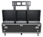 ProX motorized flight case for 80 to 90 inch LCD TV with heavy-duty four inch caster wheels