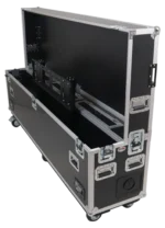 ProX motorized flight case for 80 to 90 inch flat panel LCD LED TV with dual casters and lift mechanism
