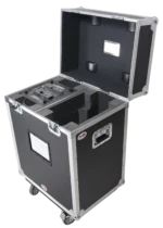 ProX moving head lighting road case interior foam cutouts designed for ADJ and Chauvet fixtures