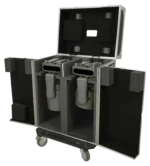 ProX road case for two wash moving heads with three doors and protective lining