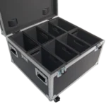 ProX universal par can case with heavy-duty 4-inch wheel assembly for transport and mobility