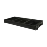 ProX flight case for Pioneer CDJ 3000X and DJM V10 mixer, black with low profile wheels, side profile view