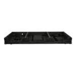 ProX flight case with Pioneer CDJ 3000X turntables and DJM V10 mixer installed, low profile wheels