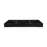ProX flight case interior detail showing protective foam padding and equipment mounting configuration for Pioneer CDJ 3000X and DJM V10 mixer