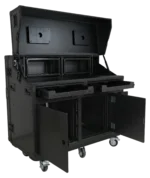ProX Prado mobile AV broadcasting studio workstation case dimensional diagram specifications