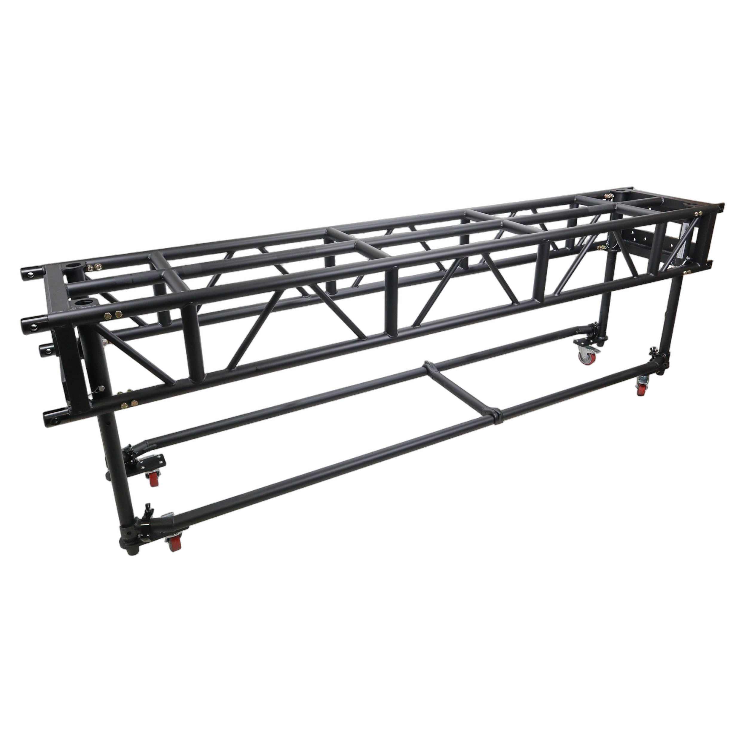 ProX 10 Foot Pre-Rig Truss Segment with Rolling Base ProX 10-foot pre-rig truss segment with removable rolling base system in black finish, front view