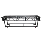 ProX 10-foot pre-rig truss segment with removable rolling base system, black finish detail view