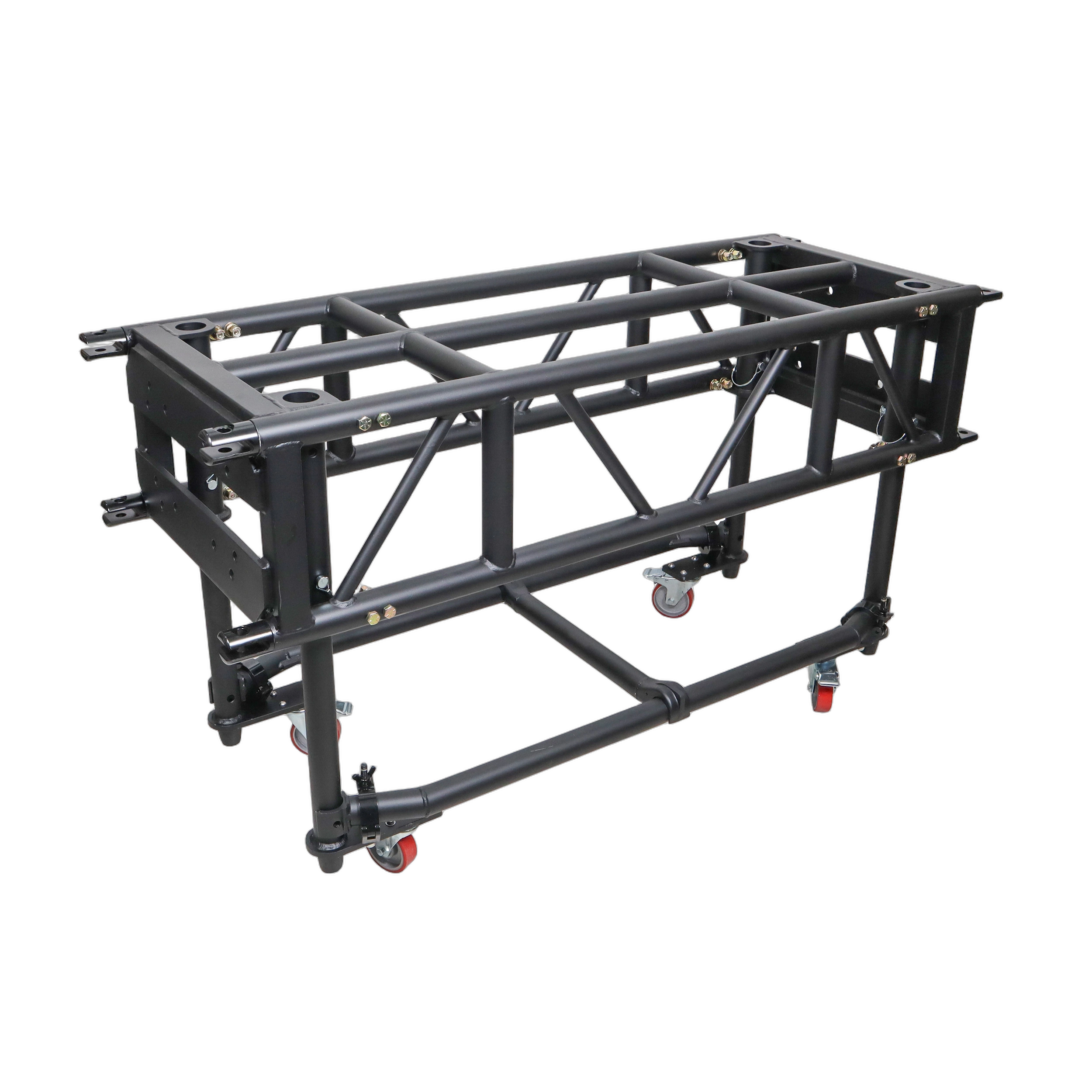 ProX 5 Foot Pre-Rig Truss Segment with Rolling Base ProX 5-foot pre-rig truss segment with removable rolling base system in black finish, front view