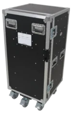 ProX Pro 6 utility drawer workbox ATA flight case with hinged storage door and casters in professional studio setting