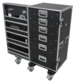 ProX Pro 6 flight case utility drawer workbox hinged storage door close-up detail