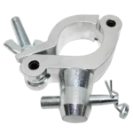ProX aluminum side entry Pro M10 truss clamp with half conical design and mounting hardware detail