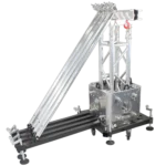 ProX PRO truss tower stage lift system dimensional diagram showing measurements and component layout specifications