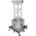 ProX PRO truss tower stage lift system top block hinges base outriggers detail view
