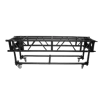 ProX 8-foot pre-rig truss segment with removable rolling base system, black finish, detail view