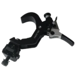 ProX Quick 90º Folding XPress Trigger Truss Clamp mounted on truss with moving head adapter installed