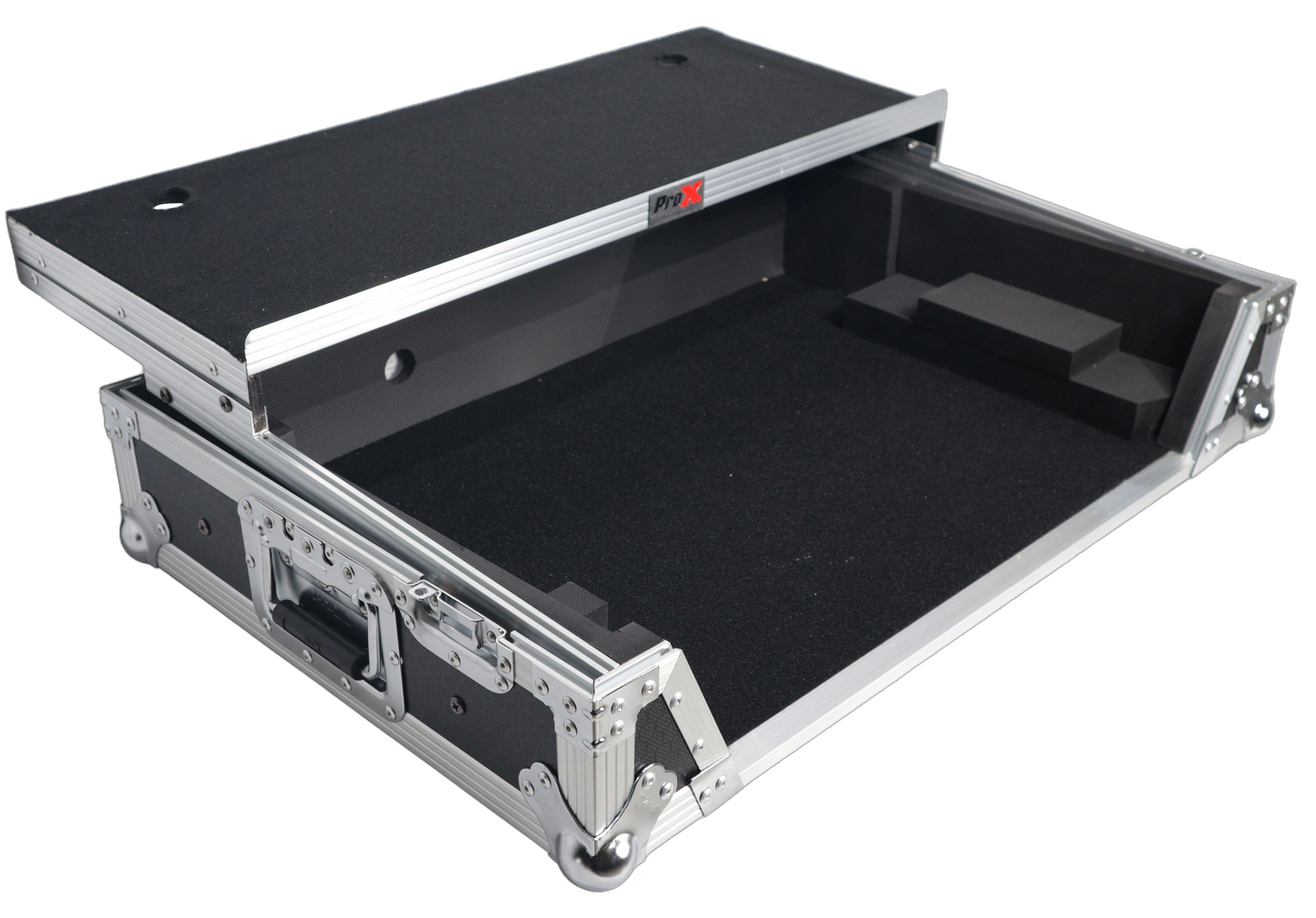 ProX RANE ONE Flight Case Dimensional Diagram Specifications ProX flight case for RANE ONE DJ controller showing dimensional measurements and specifications with wheels