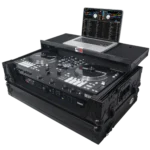 ProX flight case for RANE ONE DJ controller with sliding laptop shelf and wheels, black finish