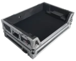 ProX flight case for RANE ONE DJ controller showing rear panel connections and cable management