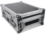 ProX flight case for Rane Seventy-Two DJ mixer showing detailed dimensional measurements and specifications