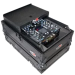 ProX road case for Rane Seventy-Two mixer with integrated laptop shelf, black finish