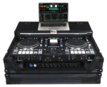 ProX flight case for RANE SYSTEM ONE DJ controller with sliding laptop shelf and LED lighting kit