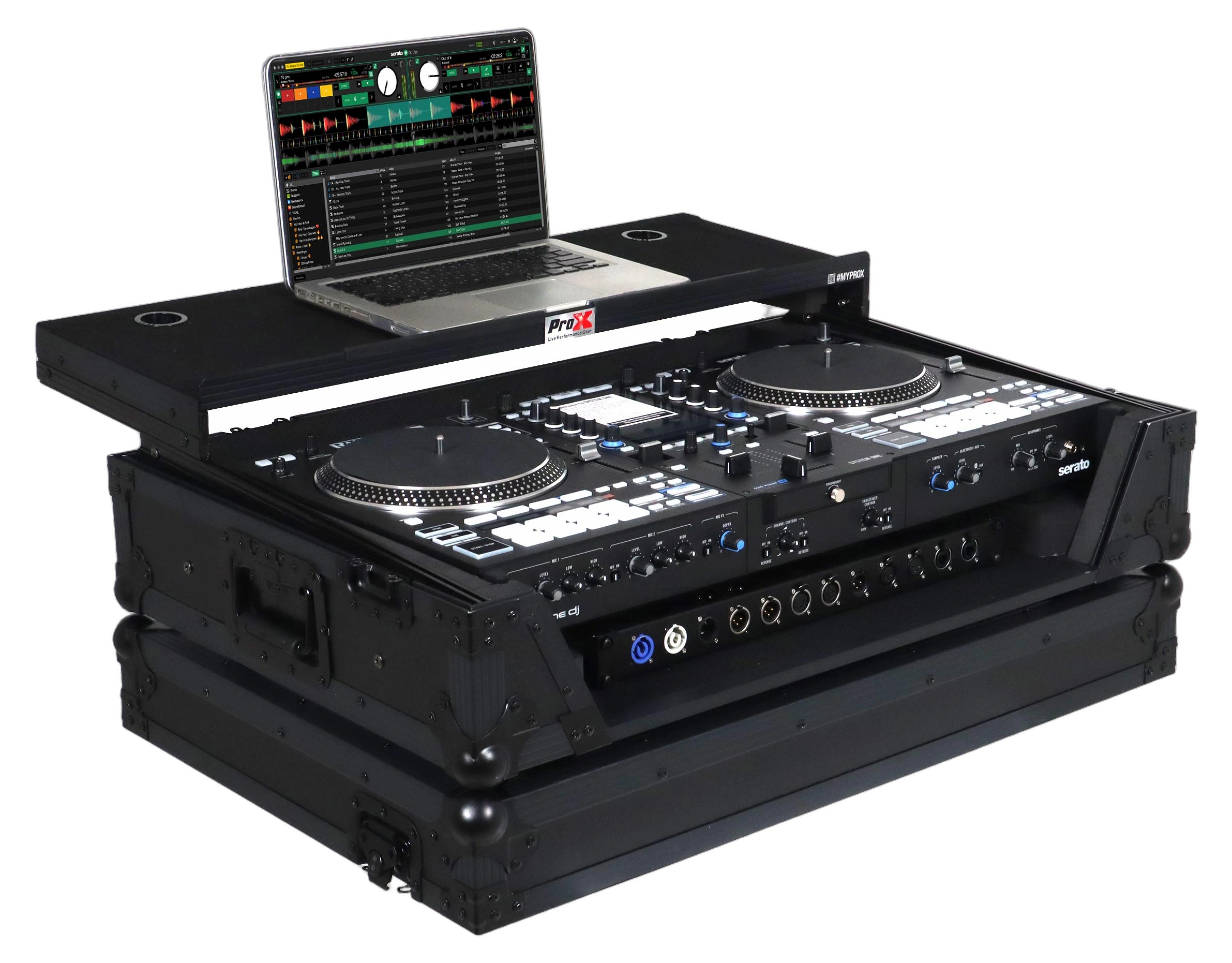 ProX Flight Case RANE SYSTEM ONE DJ Controller ProX flight case for RANE SYSTEM ONE DJ controller with sliding laptop shelf and wheels