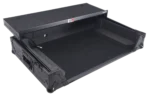 ProX flight case for RANE SYSTEM ONE DJ controller with sliding laptop shelf mechanism and LED lighting detail